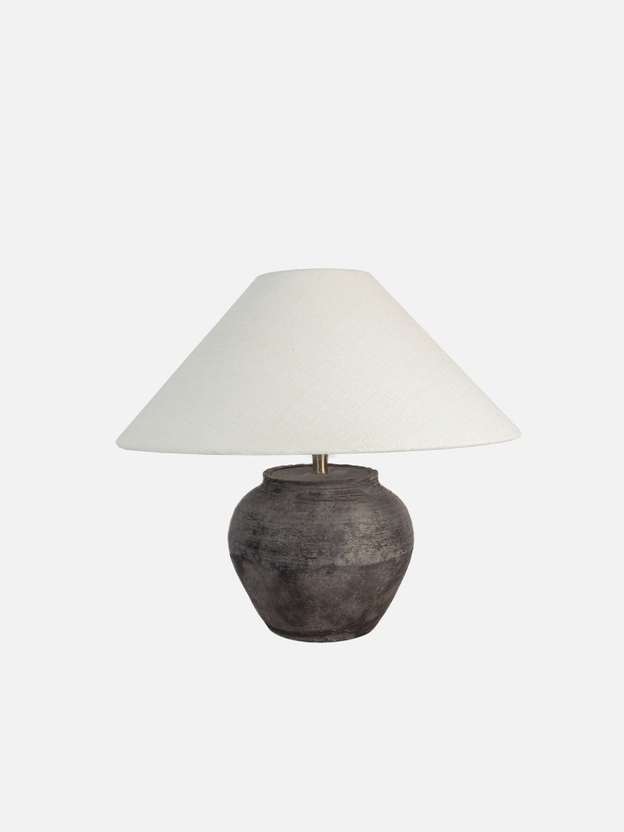 Small Antique Pot Table Lamp