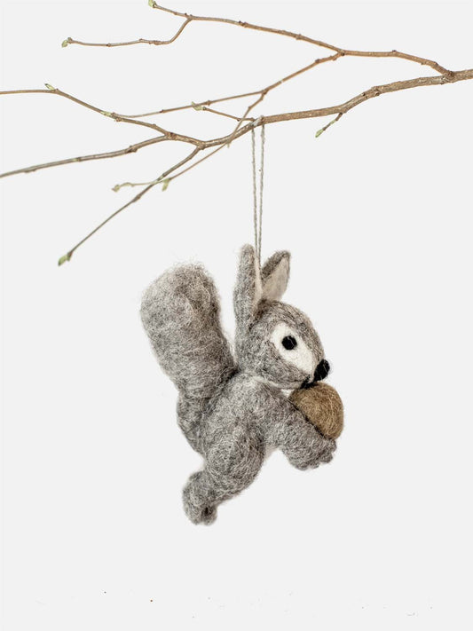 Pendentif de Noël écureuil en feutre