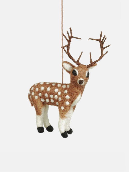 Weihnachtsanhänger Hirsch aus Filz