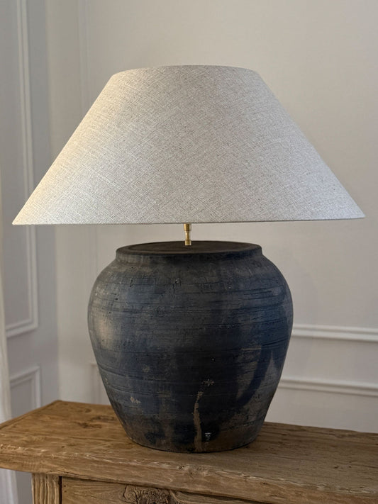 Lampe antik rustikal, antique pot table lamp rustic