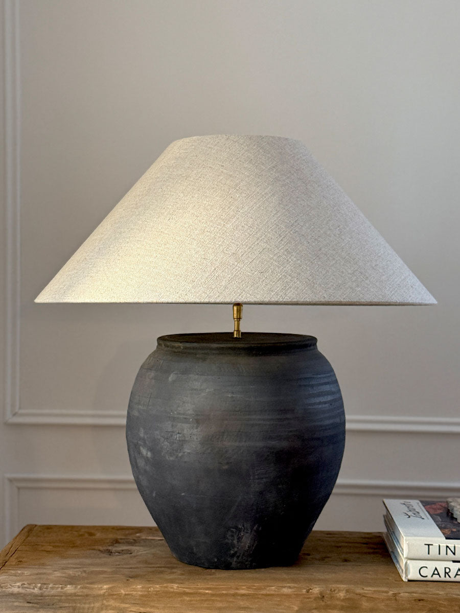 Lampe antik rustikal, antique pot table lamp rustic