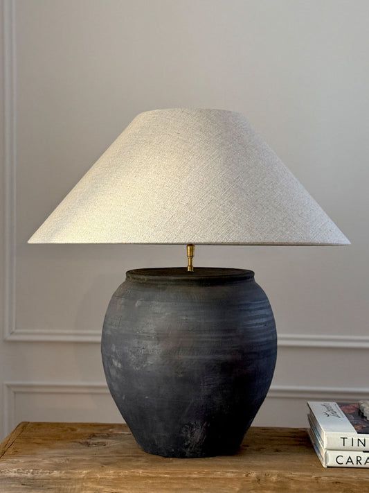 Lampe antik rustikal, antique pot table lamp rustic