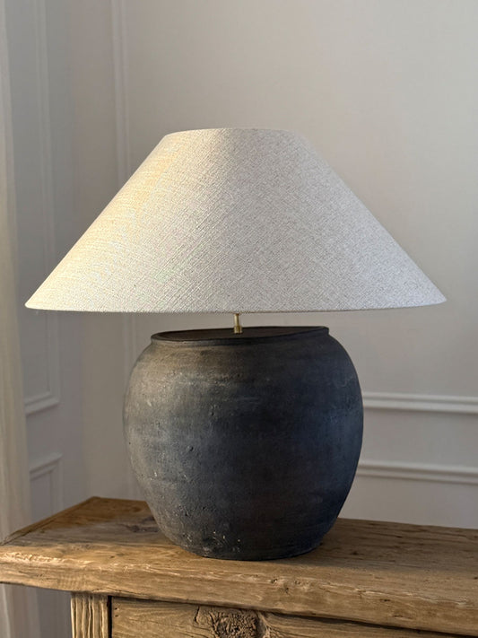 Lampe antik rustikal, antique pot table lamp rustic
