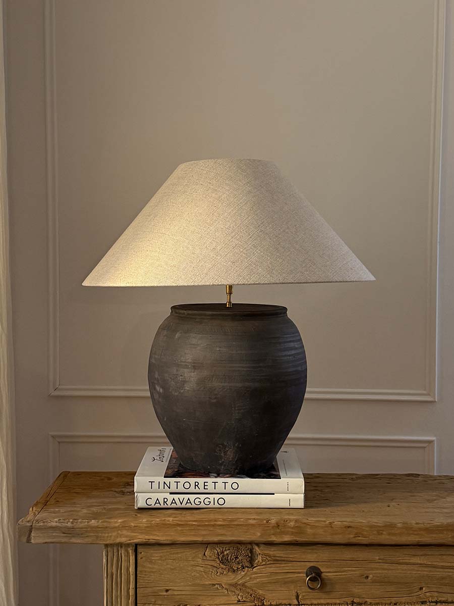 antique pot table lamp rustic
