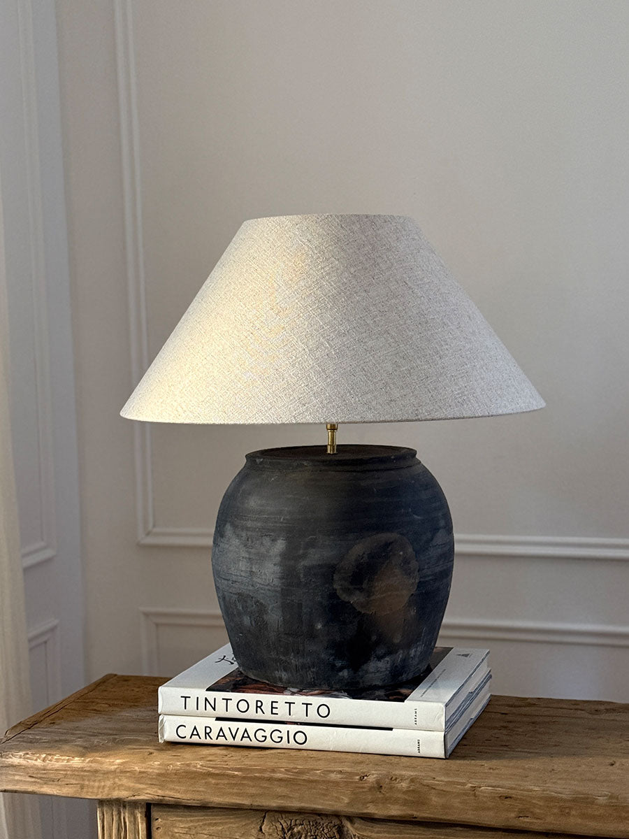 Lampe antik rustikal, antique pot table lamp rustic