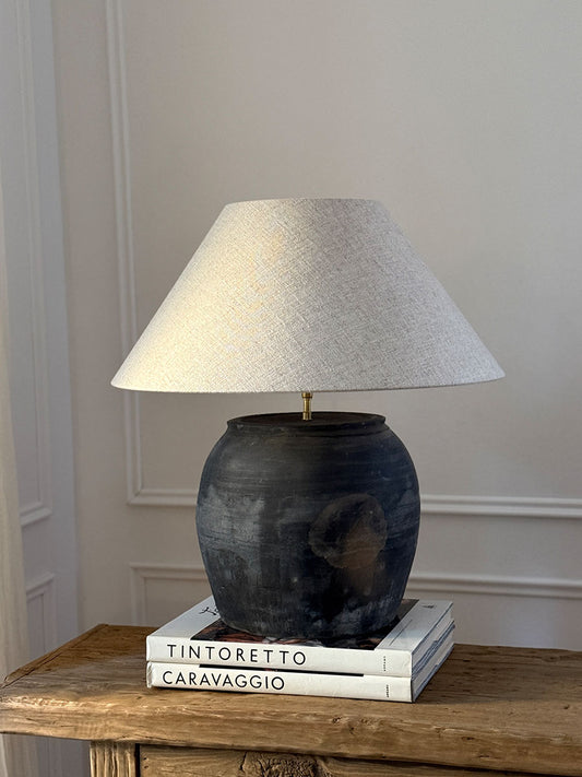 Lampe antik rustikal, antique pot table lamp rustic
