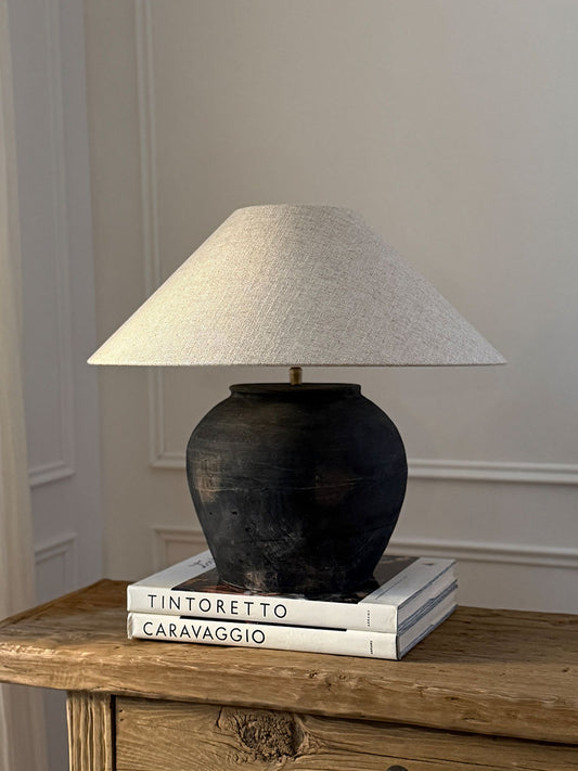 Lampe antik rustikal, antique pot table lamp rustic
