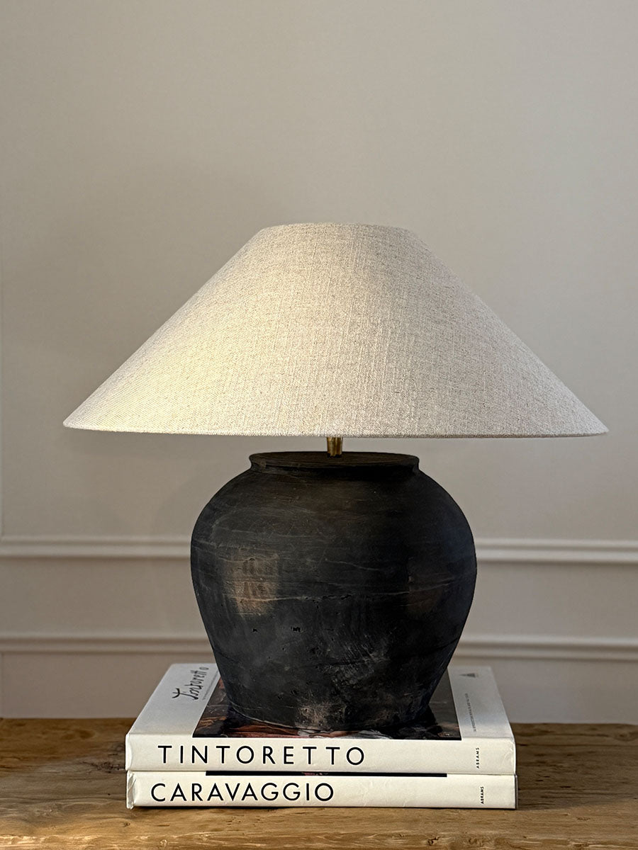 antique pot table lamp rustic