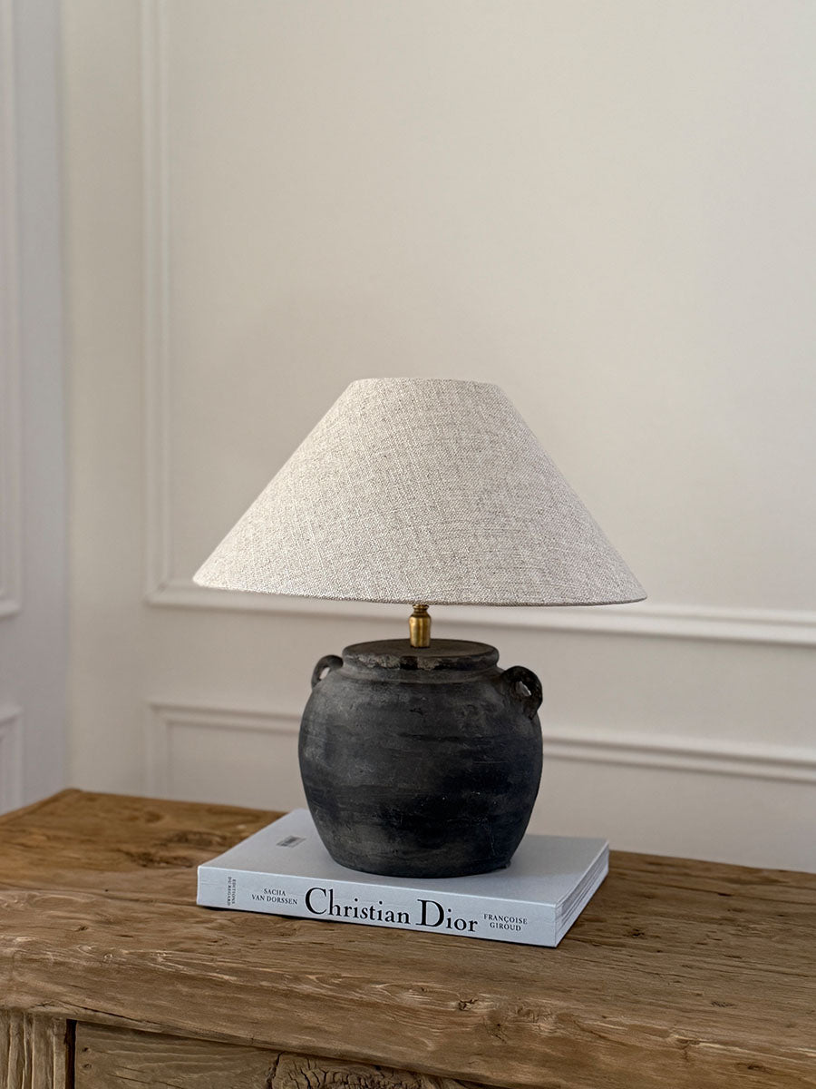 Lampe antik rustikal, antique pot table lamp rustic