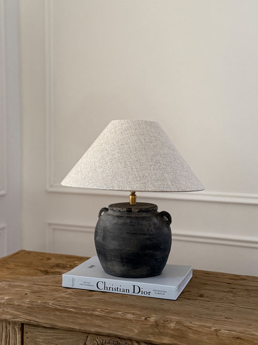 Lampe antik rustikal, antique pot table lamp rustic