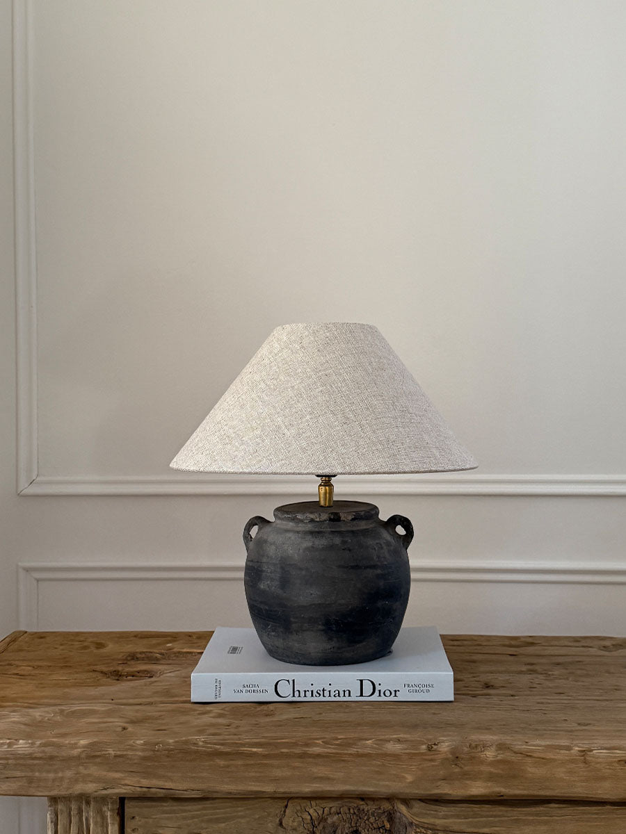 antique pot table lamp rustic