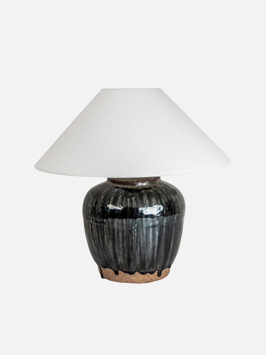 rustic pot table lampe