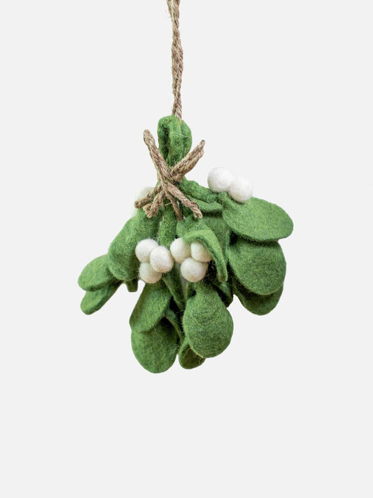 Pendentif de Noël gui en feutre