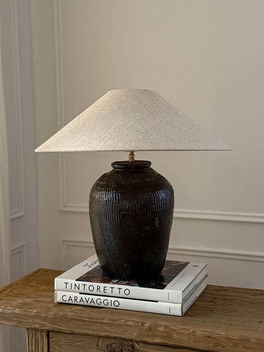 Lampe antik rustikal, antique pot table lamp rustic