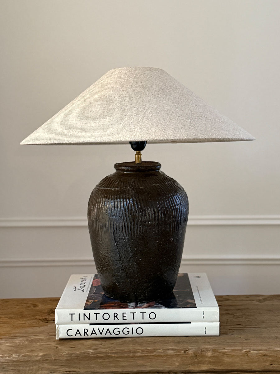 antique pot table lamp rustic