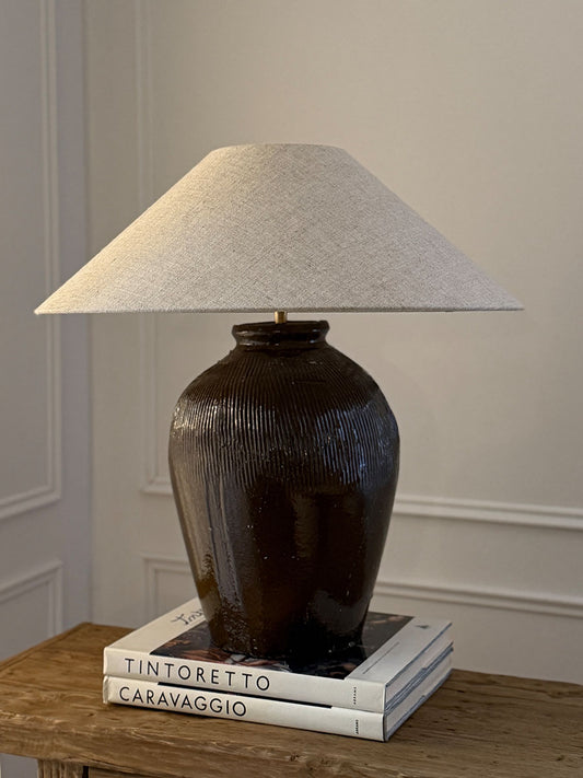 Lampe antik rustikal, antique pot table lamp rustic