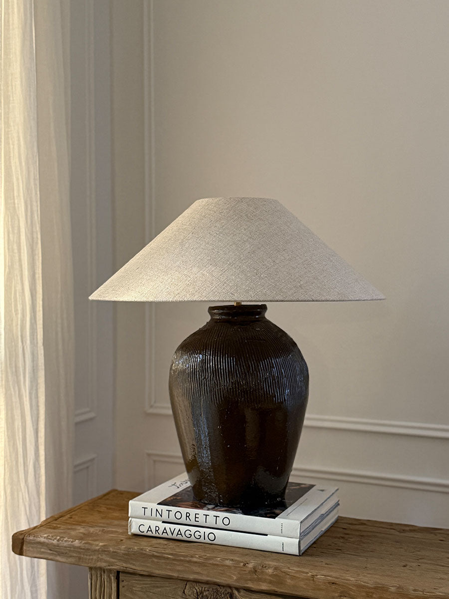 antique pot table lamp rustic