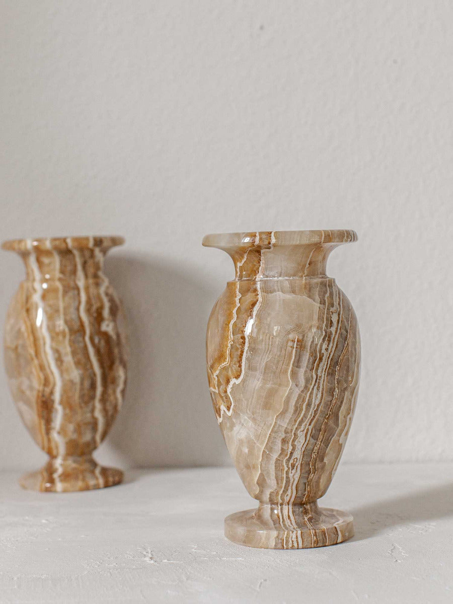 Antike mid-century Onyxvase