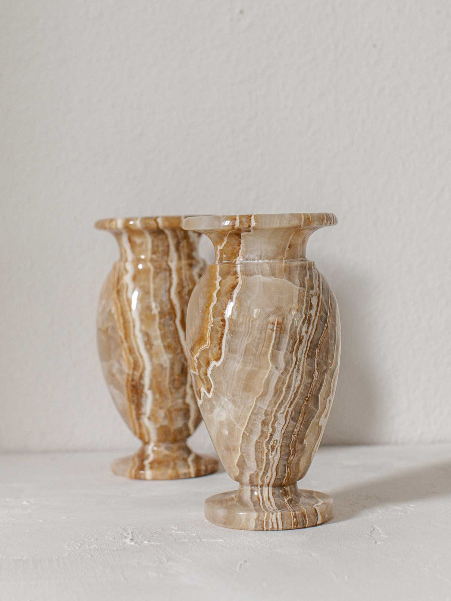 Antike mid-century Onyxvase