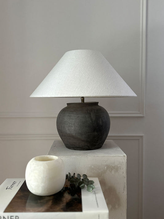 Small Antique Pot Table Lamp