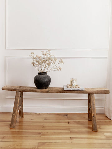 Rustikale Holzbank vintage Ulmenholz, rustic bench elmood