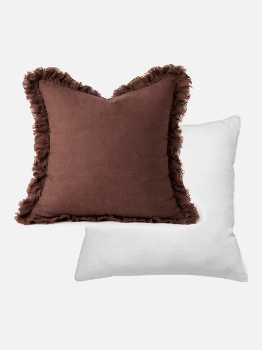 Cuscino Juliet Marrone Scuro in Lino 45 × 45