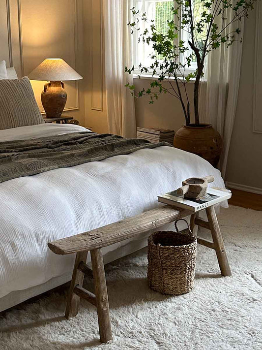 Rustikale Holzbank vintage Ulmenholz, rustic bench elmood