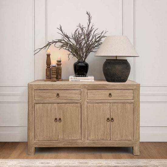 Sideboard Kommode aus Naturholz massiv Schubladen