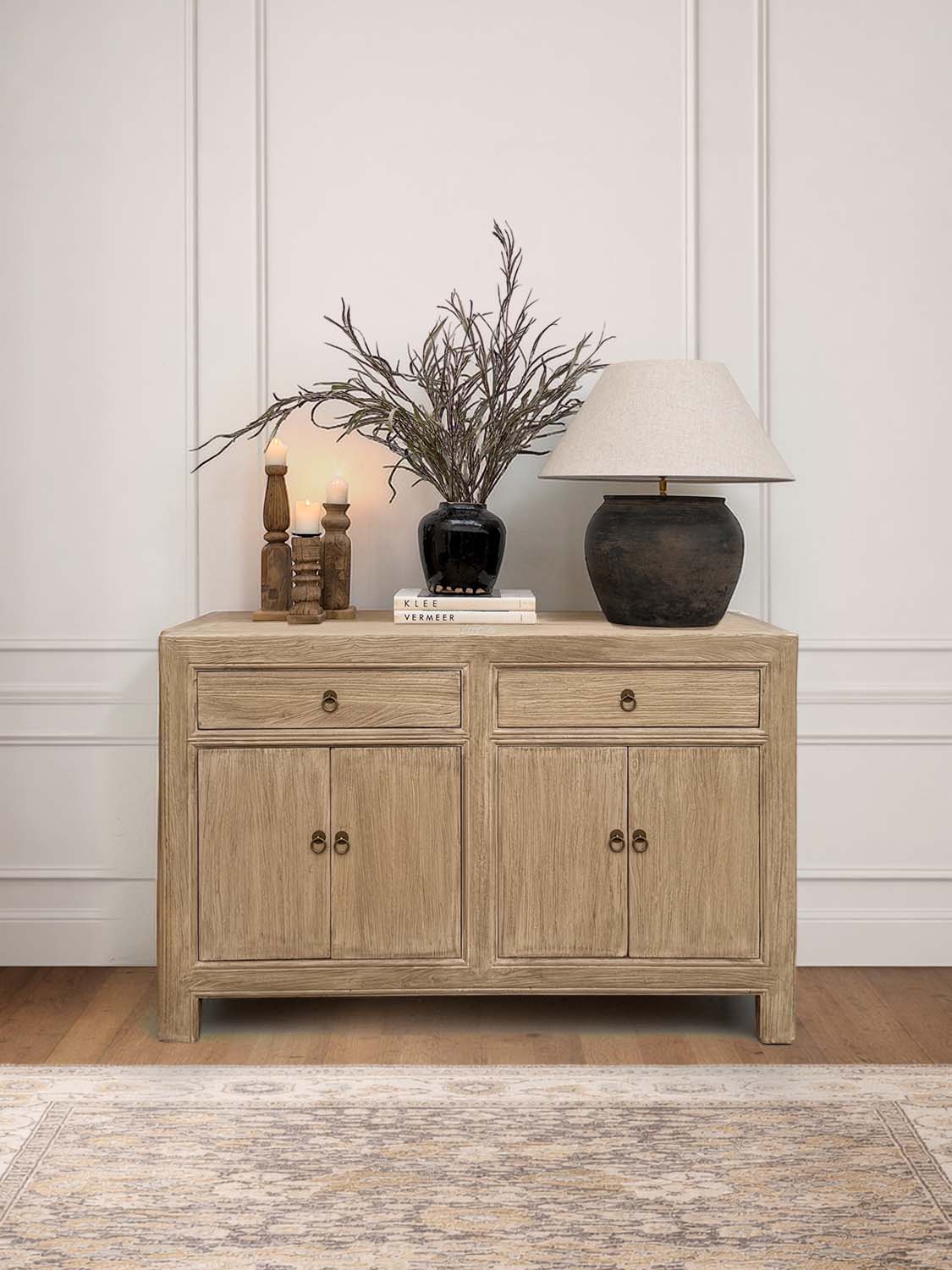 Sideboard Kommode aus Naturholz massiv Schubladen
