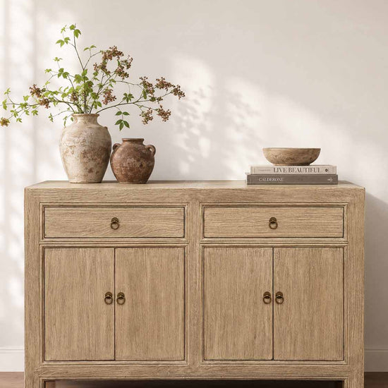 Sideboard Kommode aus Naturholz massiv Schubladen