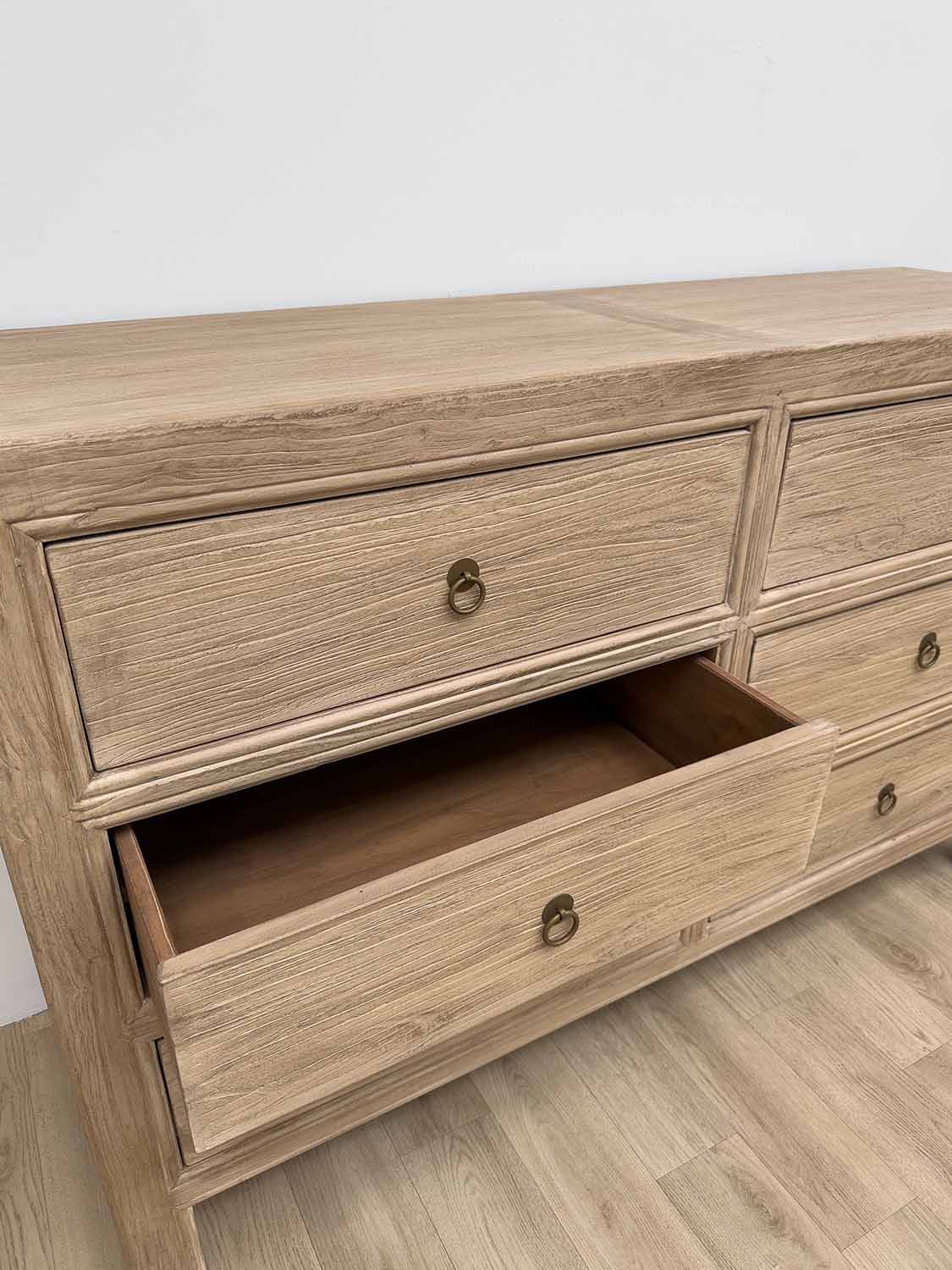 Sideboard Kommode aus Naturholz massiv Schubladen