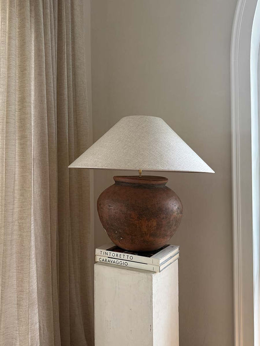 Lampada con base in ceramica antica