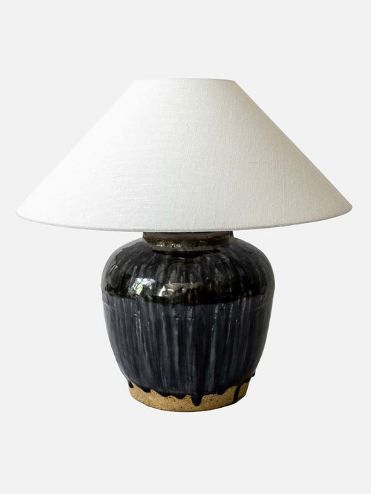 rustic pot table lamp