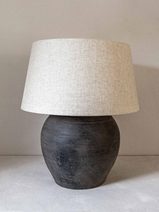 Große Keramiklampe wabi-sabi