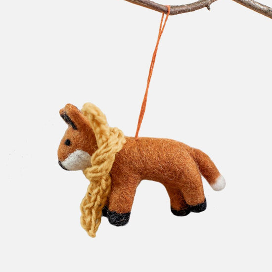 Weihnachtsanhänger Fuchs aus Filz felt fox