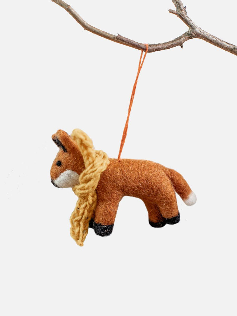 Weihnachtsanhänger Fuchs aus Filz felt fox