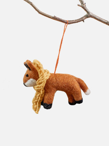 Weihnachtsanhänger Fuchs aus Filz felt fox