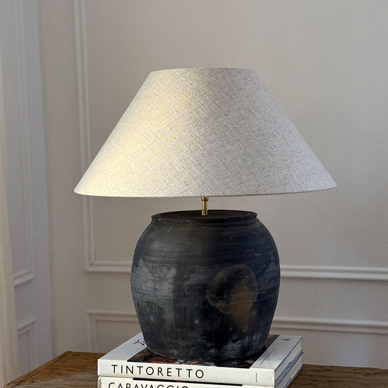 Lampe antik rustikal, antique pot table lamp rustic