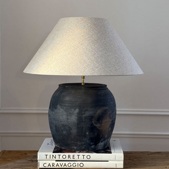  antique pot table lamp rustic