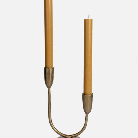 Kerzenhalter Messing zweiarmig