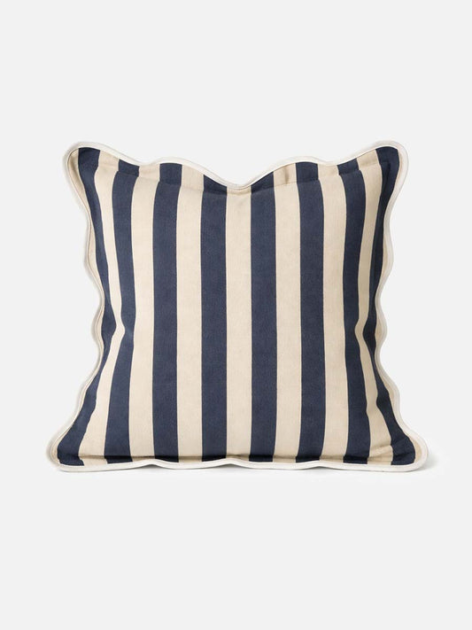 Cuscino Louise Blu a Righe 45 × 45