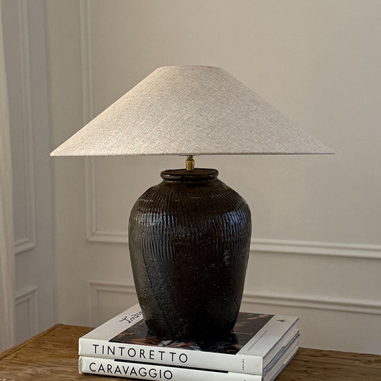 Lampe antik rustikal, antique pot table lamp rustic