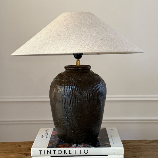  antique pot table lamp rustic