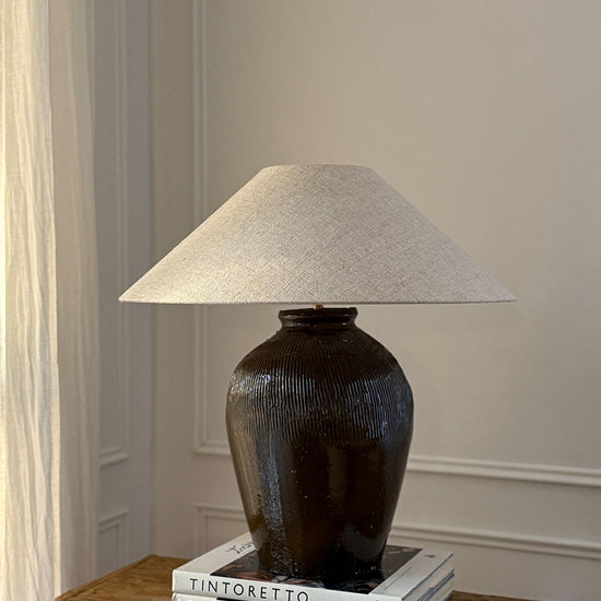  antique pot table lamp rustic