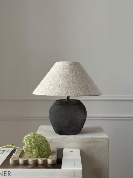 Small Antique Pot Table Lamp