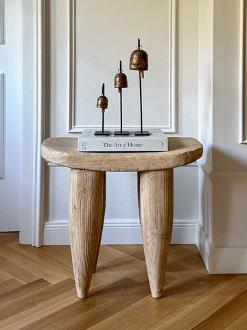 senufo hocker altholz rustikal stool elm