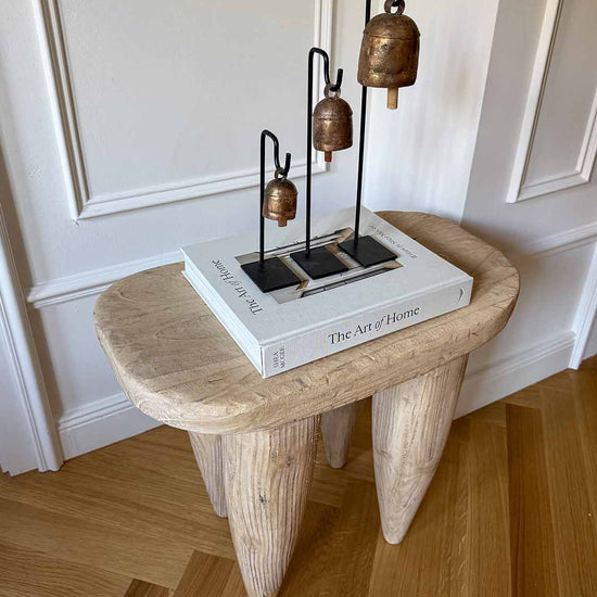 senufo hocker altholz rustikal stool elm