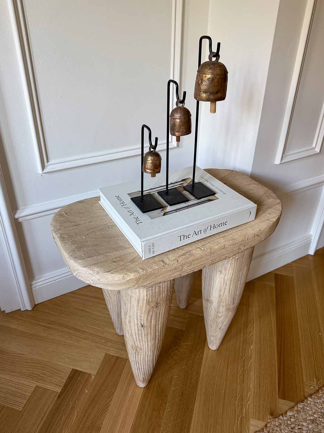 senufo hocker altholz rustikal stool elm