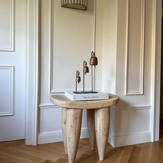 senufo hocker altholz rustikal stool elm