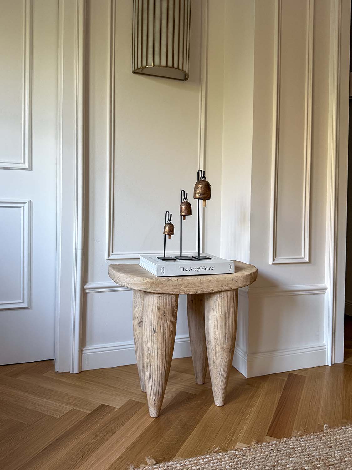 senufo hocker altholz rustikal stool elm